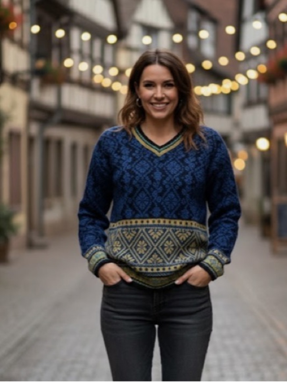 Skjæveland MADE IN NORWAY wool vintage sweater - Small